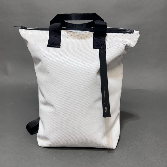 AMPERSAND AS APOSTROPHE Unisex Leather Large Backpack-Tote In Cats Pajamas NWT - Picture 1 of 12